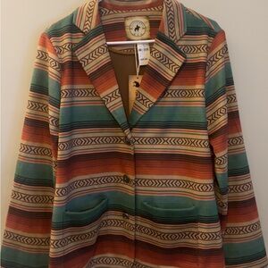 Colorful Striped Women's Blazer